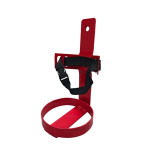 滅火器固定架 車載船用滅火器固定支架 滅火器支架掛架1kg鐵綁帶 - 紅色