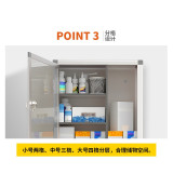 多功能醫藥箱 便民服務箱 藥品收納盒 鋁合金壁掛式醫藥箱 大號 1G00003 - 本色350x140x420mm