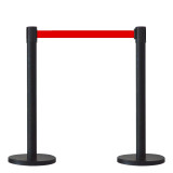 一米線欄桿 隔離帶伸縮帶警戒線 銀行飯店商場排隊護欄 黑色3米線 1B00010 - 黑色