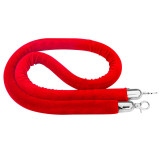 迎賓球禮賓柱掛繩圍欄 一米線護欄圍欄桿 中號紅色絨布繩1.5米銀色鉤 1B00018 - 銀色鉤