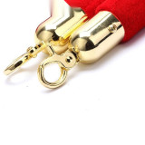 迎賓球禮賓柱掛繩圍籬 一公尺線護欄圍籬桿 大號紅色絨布繩1.5公尺鈦金鉤 1B00019 - 鈦金鉤