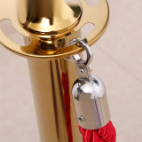 迎賓球禮賓柱掛繩圍欄 一米線護欄圍欄桿 小號紅麻繩1.5公尺銀色鉤 1B00022 - 銀色鉤