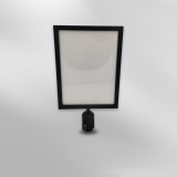 不鏽鋼隔離柱插牌 圍籬 隔離柱商場一公尺線排隊圍籬廣告牌展示牌 A4豎插黑 1B00149 - 黑色