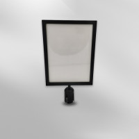 不鏽鋼隔離柱插牌 圍籬 隔離柱商場一公尺線排隊圍籬廣告牌展示牌 A4豎插黑 1B00149 - 黑色