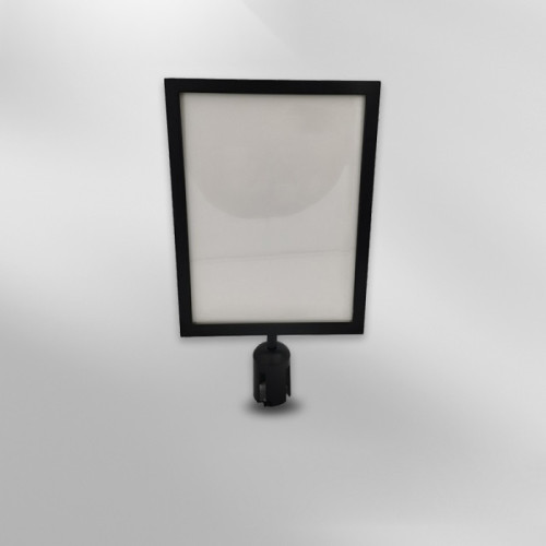 不鏽鋼隔離柱插牌 圍籬 隔離柱商場一公尺線排隊圍籬廣告牌展示牌 A4豎插黑 1B00149 - 黑色