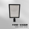 不鏽鋼隔離柱插牌 圍欄 隔離柱商場一米線排隊圍欄廣告看板 A3豎插黑色 1B00155 - 黑色