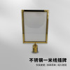 不鏽鋼隔離柱插牌 圍籬 隔離柱商場一公尺線排隊圍籬廣告牌展示牌 A3豎插鈦金 1B00156 - 鈦金