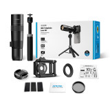 APEXEL  30倍專業手機長焦鏡頭 | 720MM大口徑通光 | 演唱會高清抓拍 | 多設備相容 | 便攜式拆卸設計