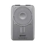 XPower M10C+ 6合1多功能數顯10000mAh 20W 磁吸無線移動電源(3C認證) - 銀色 | 雙內置充電線 | N54強力釹磁鐵 | Magnetic無線快充(15W) | 香港行貨