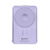 XPower M10C+ 6合1多功能數顯10000mAh 20W 磁吸無線移動電源(3C認證) - 紫色 | 雙內置充電線 | N54強力釹磁鐵 | Magnetic無線快充(15W) | 香港行貨