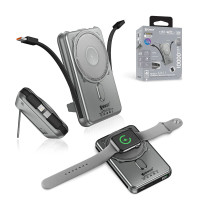 XPower M10C+ 6合1多功能數顯10000mAh 20W 磁吸無線移動電源(3C認證) - 銀色 | 雙內置充電線 | N54強力釹磁鐵 | Magnetic無線快充(15W) | 香港行貨 XPower M10C+ 6合1多功能數顯10000mAh 20W 磁吸無線移動電源(3C認證) - 銀色 | 雙內置充電線 | N54強力釹磁鐵 | Magnetic無線快充(15W) | 香港行貨