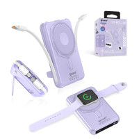 XPower M10C+ 6合1多功能數顯10000mAh 20W 磁吸無線移動電源(3C認證) - 紫色 | 雙內置充電線 | N54強力釹磁鐵 | Magnetic無線快充(15W) | 香港行貨 XPower M10C+ 6合1多功能數顯10000mAh 20W 磁吸無線移動電源(3C認證) - 紫色 | 雙內置充電線 | N54強力釹磁鐵 | Magnetic無線快充(15W) | 香港行貨