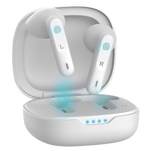 Adrian TAP-110 Airpods 型充電式助聽器 - 白色 | 最高 116分貝擴音  | 取放充電盒可自動開關機 | 香港行貨