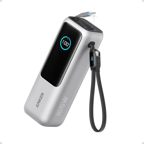 Anker A1695H41 自帶2條USB-C快充線行動電源(25000mAh) - 銀色 | 165W 超級快充 | 可同時充 4 台設備 | 香港行貨