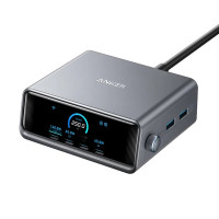 Anker A2345241 250W總輸出 6介口智能桌上型充電器 - 黑色 | 支援最大140W USB-C PD 快充 | 掌控裝置充電的功率分配 | 香港行貨
