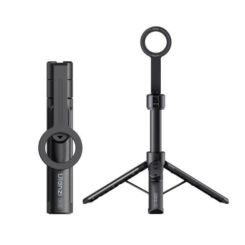 ULANZI SK26 隨身自拍棒支架(磁吸款) - 黑色 | 200° 可調角度 | 8 節伸縮合金桿身 | 可拓展配件 | 香港行貨
