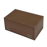 黑胡桃木質12位眼鏡收納盒 - 啡色內膽