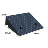 橡膠汽車貨車路沿爬坡墊 - T型15cm高-全黑 | 馬路上坡爬坡墊 | 耐磨抗壓 | 防滑設計 | 500*380*150mm
