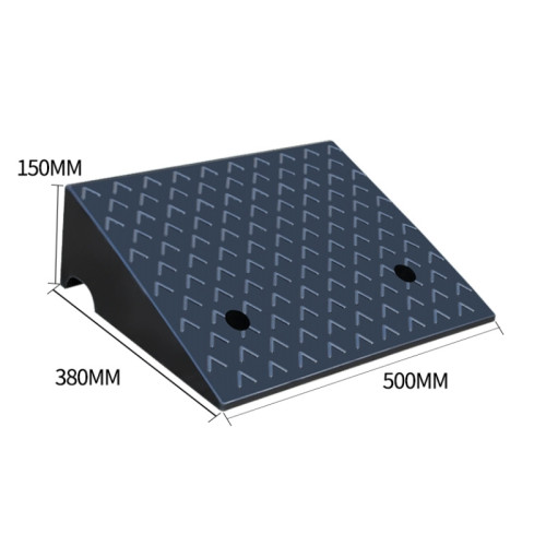 橡膠汽車貨車路沿爬坡墊 - T型15cm高-全黑 | 馬路上坡爬坡墊 | 耐磨抗壓 | 防滑設計 | 500*380*150mm