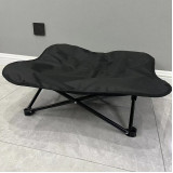 花型可摺疊寵物行軍床 - 黑色 | 防水耐磨 | 四角穩固支撐 | 懸空防潮濕設計