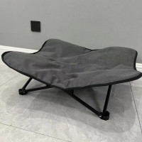 花型可摺疊寵物行軍床 - 深灰色 | 防水耐磨 | 四角穩固支撐 | 懸空防潮濕設計