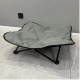 花型可摺疊寵物行軍床 - 淺灰色 | 防水耐磨 | 四角穩固支撐 | 懸空防潮濕設計