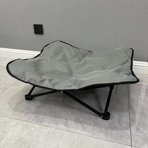 花型可摺疊寵物行軍床 - 淺灰色 | 防水耐磨 | 四角穩固支撐 | 懸空防潮濕設計