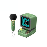 Divoom Ditoo 5M 卡拉OK像素藍牙喇叭 - 綠色 | 立體音質 | 像素互動 | 智能K歌 | 8小時長續航 | 香港行貨