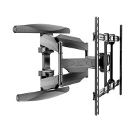 NB P65 壁掛可伸縮旋轉電視支架 - 黑色 | 適用55-85寸電視 | 6臂68.2穩固承重 | 傾仰角可調節