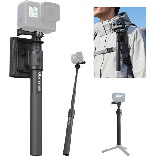 ULANZI VL04 快掛延長桿 - 黑色 | 23.5cm-114cm 伸縮設計 | 快掛秒取單手操作 | 360° 旋轉全方位拍攝 | 香港行貨