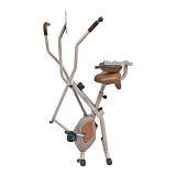 Fitty X-Cross 健身單車 - 啡色 | 一機兩用：橢圓機+動感單車 | 磁控靜音系統 | 8段阻力可調 | 折疊收納設計 | 香港行貨