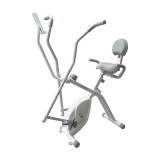 Fitty X-Cross 健身單車 - 白色 | 一機兩用：橢圓機+動感單車 | 磁控靜音系統 | 8段阻力可調 | 折疊收納設計 | 香港行貨