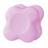 加厚防滑瑜珈護膝墊(一對裝) - 紫色 | 運動跪墊/平板支撐墊/關節保護軟墊 | 凹圓中心槽 | 可水洗