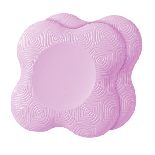 加厚防滑瑜珈護膝墊(一對裝) - 紫色 | 運動跪墊/平板支撐墊/關節保護軟墊 | 凹圓中心槽 | 可水洗