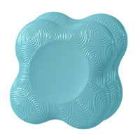 加厚防滑瑜珈護膝墊(一對裝) - 藍色 | 運動跪墊/平板支撐墊/關節保護軟墊 | 凹圓中心槽 | 可水洗