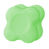 加厚防滑瑜珈護膝墊(一對裝) - 綠色 | 運動跪墊/平板支撐墊/關節保護軟墊 | 凹圓中心槽 | 可水洗