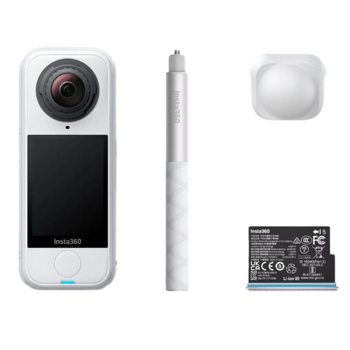 Insta360 X4 Air 入門套裝 Starter Bundle - 白色 | FlowState 防手震科技 | 隱形自拍棒效果 | 8K全景 | 360° 水平校準 | 香港行貨