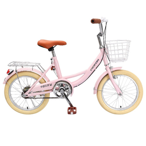 PIGEON 飛鴿牌 兒童輕便單速單車(16吋) - 淺粉色 | 高碳鋼車架 | 安全雙剎車 | 鋁合金輻條輪