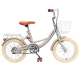 PIGEON 飛鴿牌 兒童輕便單速單車(22吋) - 米白色 | 高碳鋼車架 | 安全雙剎車 | 鋁合金輻條輪