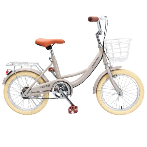 PIGEON 飛鴿牌 兒童輕便單速單車(22吋) - 米白色 | 高碳鋼車架 | 安全雙剎車 | 鋁合金輻條輪