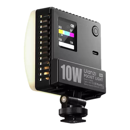 ULANZI C10RGB 10W 口袋燈 - 黑色 | RGB全彩燈 | 10W高功率 | 小型攝影燈 | 迷你補光燈 | 香港行貨