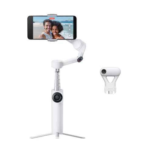Insta360 Flow 2 手機雲臺穩定器 - 追蹤模組套裝-白色 | 智慧追蹤 3.0 | 隱藏式三腳架 | 內置伸縮自拍桿 | 香港行貨