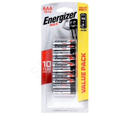 Energizer 勁量 |  鹼性電池 (3A/20粒裝)