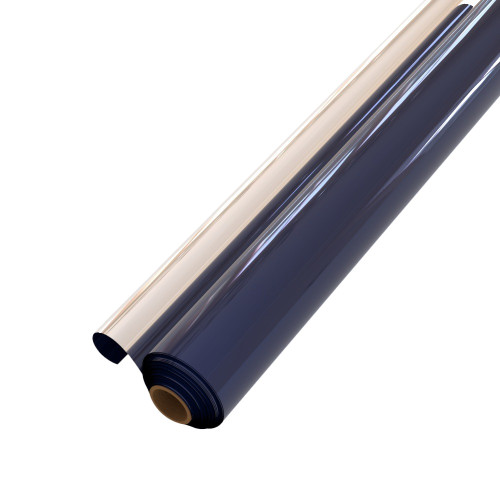 隔熱膜防曬單透視玻璃貼-寬0.9米x長2米（藍銀） | 防紫外線 | 自帶背膠噴水貼上