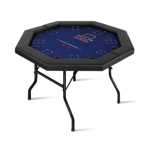 SUS-4848 可摺疊8腳型德州撲克桌 | 8人位 | 結實耐用 | 輕鬆收納 | 節省空間