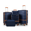 大容量旅行箱多功能五件套-藍色 | 鋁合金拉桿 | 靜音萬向輪 | TSA海關鎖