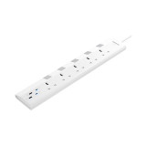 SUNSHINE PD20W 快充拖板 2C2A 五位 13A獨立提示燈開關拖板+USB充電位 (連3米線) (ESUF-5) | 香港行貨