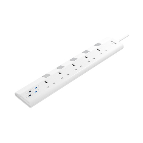 SUNSHINE PD20W 快充拖板 2C2A 五位 13A獨立提示燈開關拖板+USB充電位 (連3米線) (ESUF-5) | 香港行貨