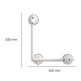 Aidapt 愛意達 L型便捷吸盤扶手 MSVY0460LW | 專利真空吸盤技術 | 全防水設計 | 香港行貨