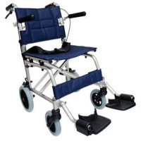 Aidapt 愛意達 旅行型摺合輪椅 (寶藍色) MSVA1033C | 手柄備剎車功能 | 附設安全帶 | 香港行貨
